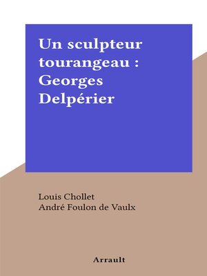 cover image of Un sculpteur tourangeau